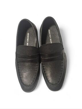 Geoffrey Beene Leather Black Kids Penny Loafers Sz 8.5 Toddler, Like New